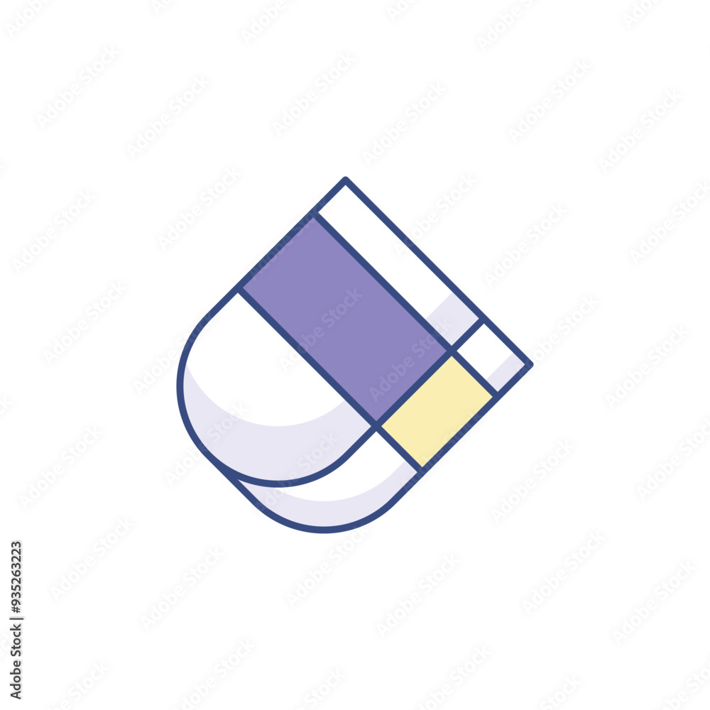 Eraser icon design with white background stock illustration