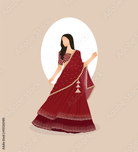 Bride in red dress