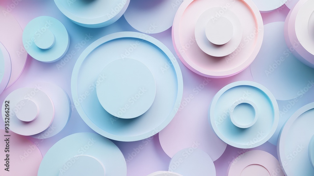 Abstract Geometric Shapes in Pastel Colors. Abstract Geometric Shapes in Pastel Colors.