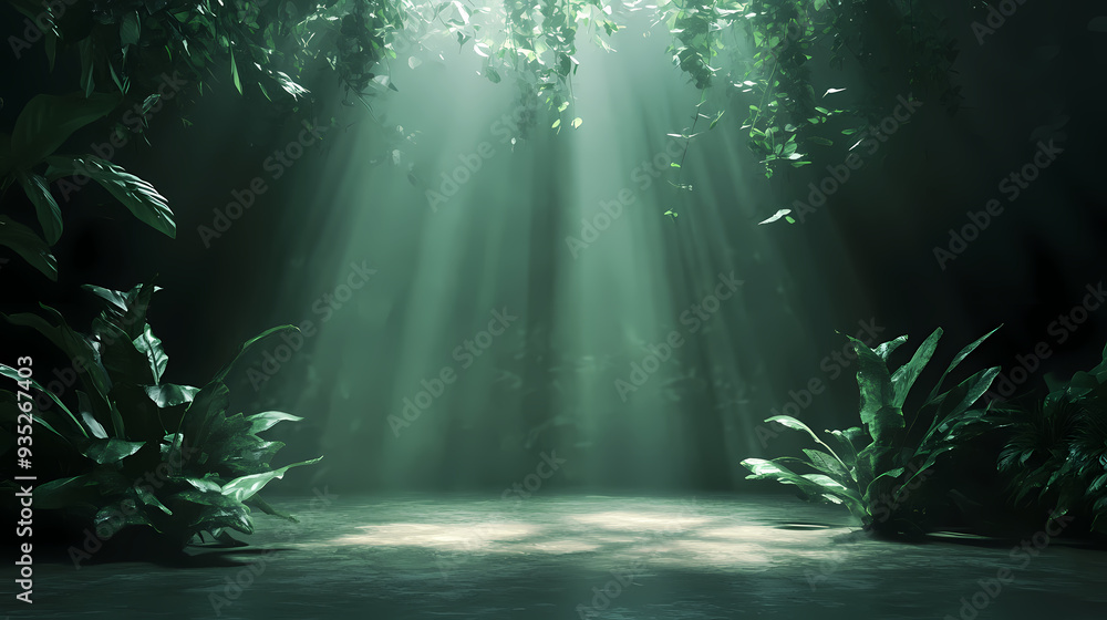 Obraz premium Green space decoration background