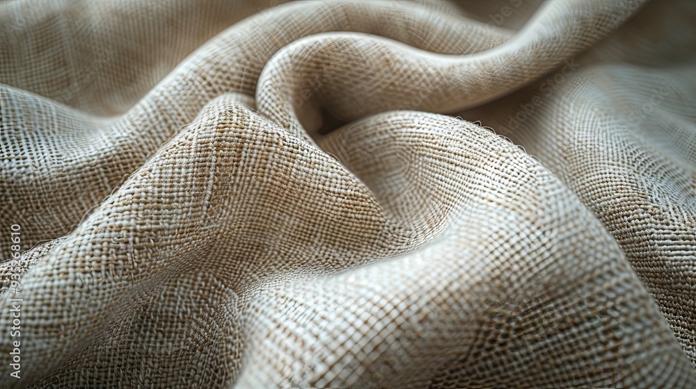 Subtle, neutral-toned fabric texture with a smooth section for text Subtle, neutral-toned fabric texture with a smooth section for text