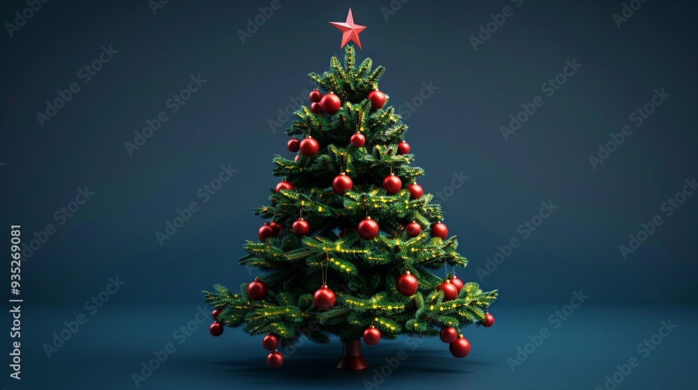 Festive Christmas tree icon Festive Christmas tree icon