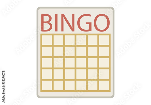 Tarjeta de bingo con cuadrícula