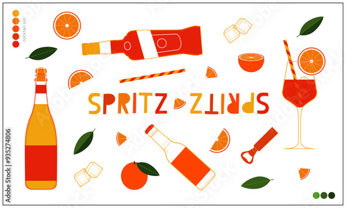 Cocktail Spritz set color