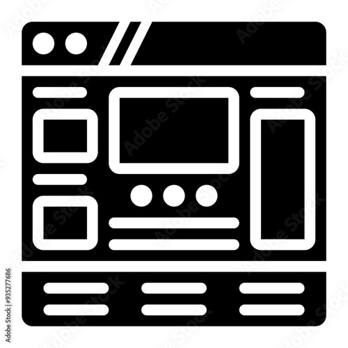ui design, ux design, user interface, front end, web development, wireframe solid or glyph icon