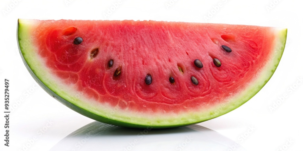Isolated piece of juicy watermelon on a white background, watermelon, fruit, isolated, fresh, red, refreshing, slice, food, tropical Isolated piece of juicy watermelon on a white background, watermelon, fruit, isolated, fresh, red, refreshing, slice, food, tropical