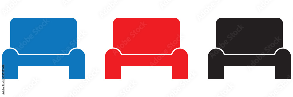 Sofa icon vector illustration. sofa sign and symbol. furniture icon Sofa icon vector illustration. sofa sign and symbol. furniture icon