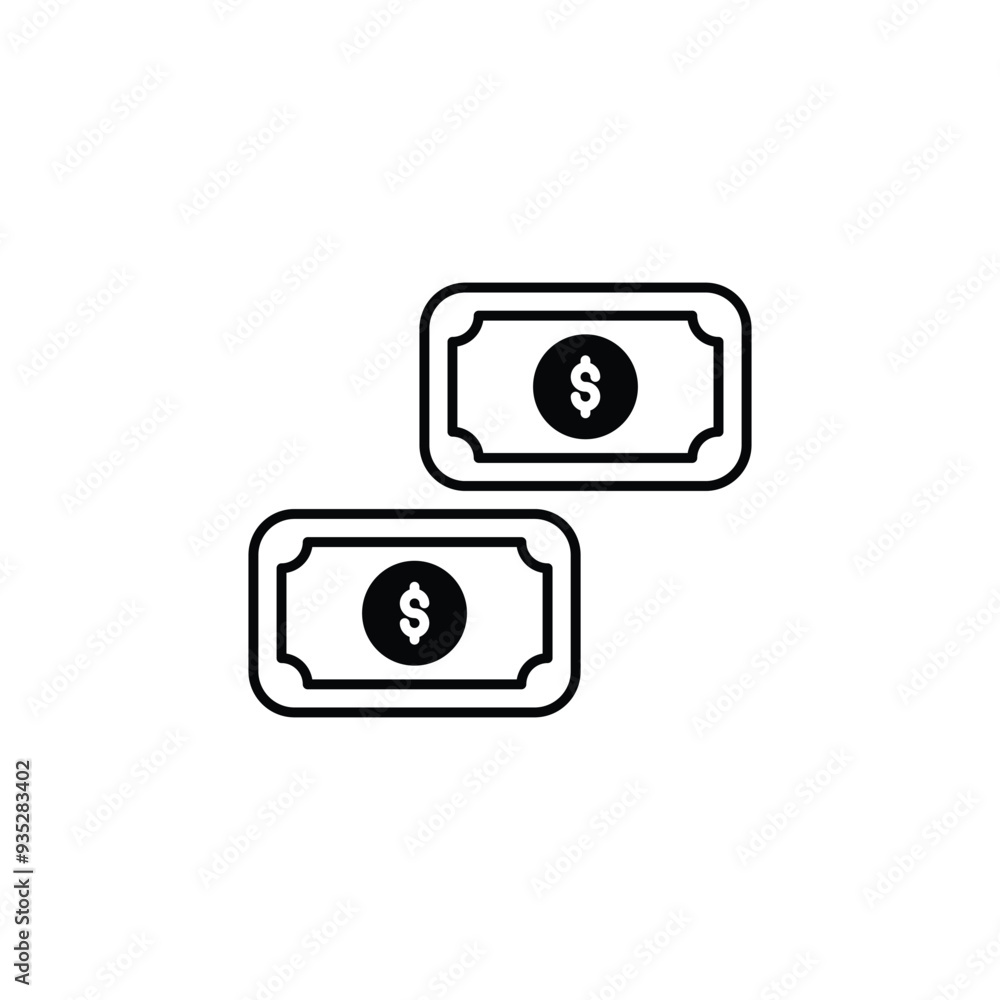 Money Flow icon design with white background stock illustration Money Flow icon design with white background stock illustration