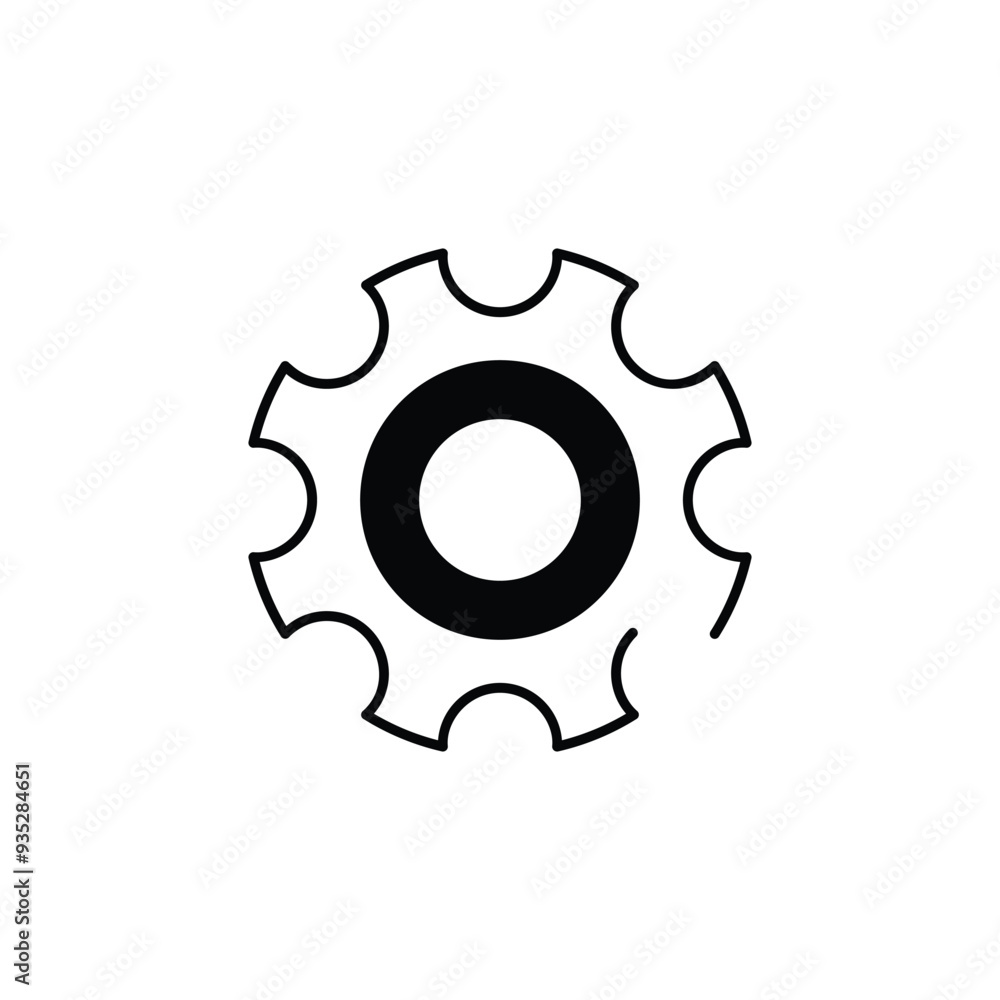 Settings icon design with white background stock illustration Settings icon design with white background stock illustration