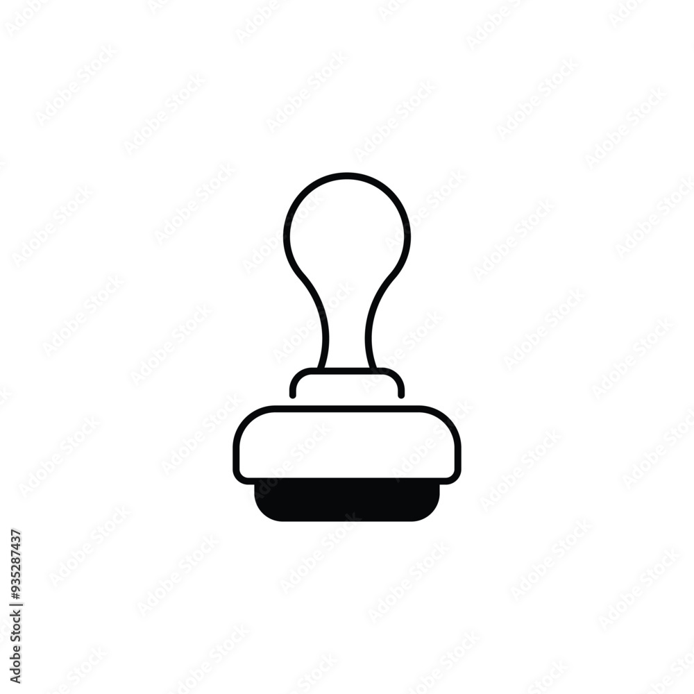 Stamp icon design with white background stock illustration Stamp icon design with white background stock illustration