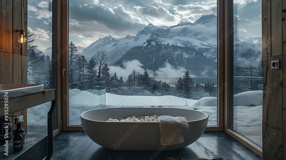 Ideas for alpine inspired bathroom scents over an inclination