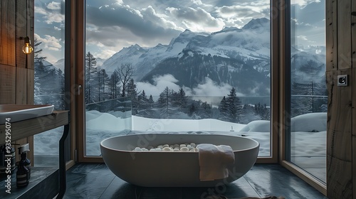 Obraz na płótnie Ideas for alpine inspired bathroom scents over an inclination w salonie