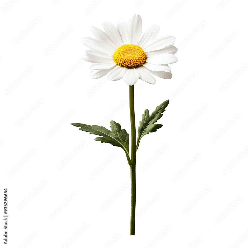 White Daisy Flower with Green Stem White Daisy Flower with Green Stem