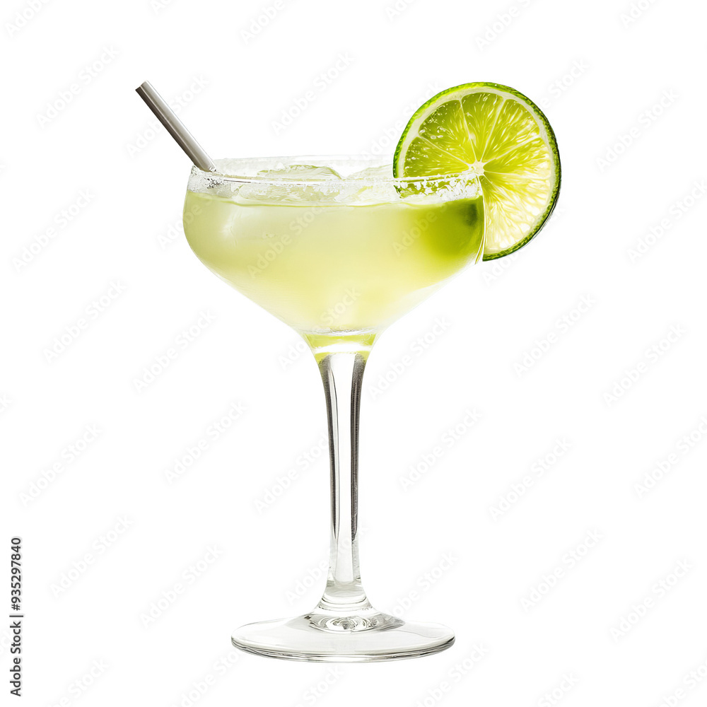 Lemon cocktail with lime and mint in a glass Lemon cocktail with lime and mint in a glass