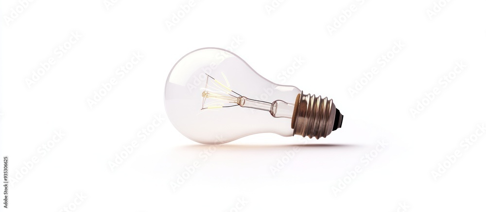 Classic Light Bulb on a White Background Classic Light Bulb on a White Background
