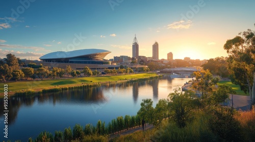 Adelaide City Skyline with