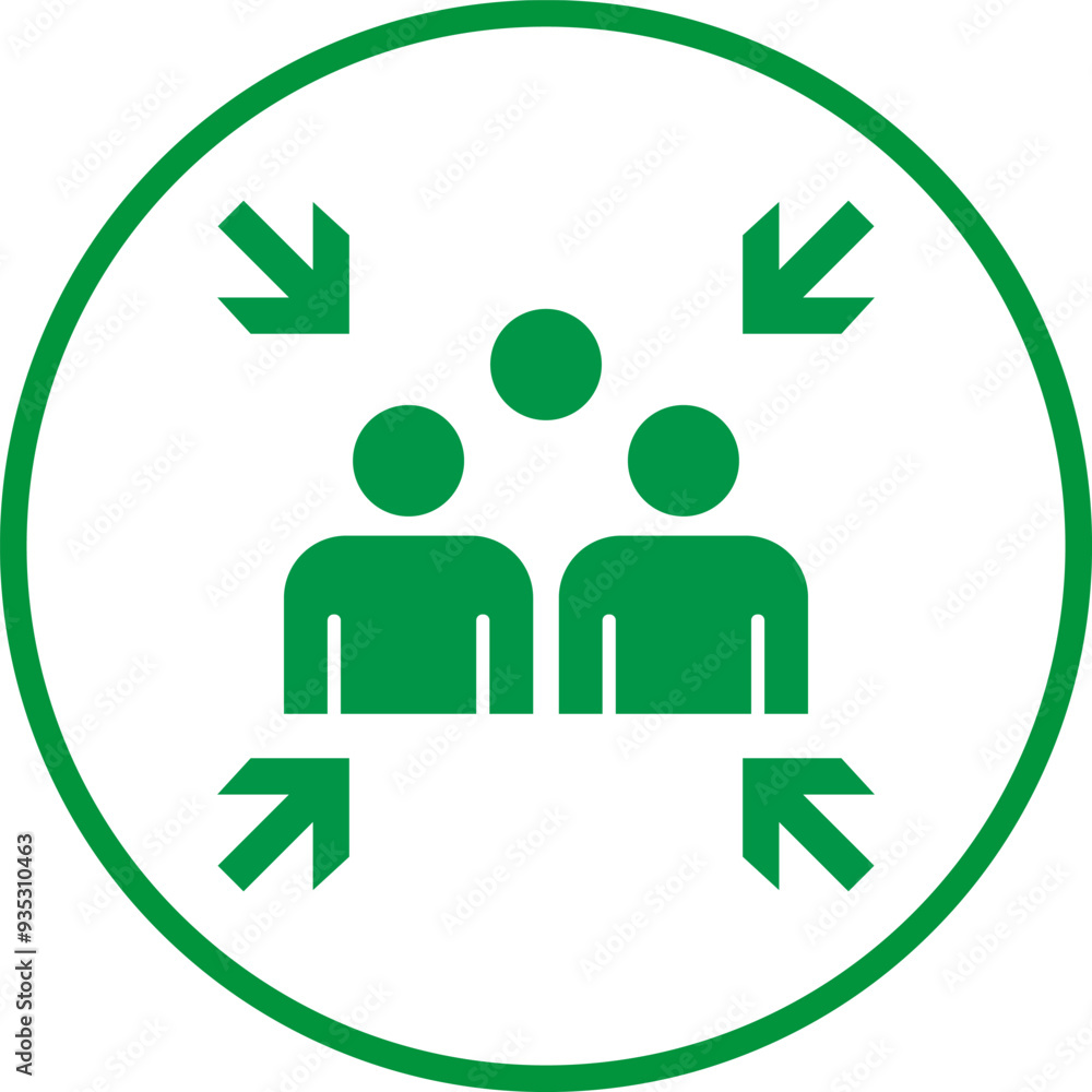 Emergency evacuation assembly point sign. Assembly point icon. Safety Signs. Evacuation Plan. Vector illustration Emergency evacuation assembly point sign. Assembly point icon. Safety Signs. Evacuation Plan. Vector illustration