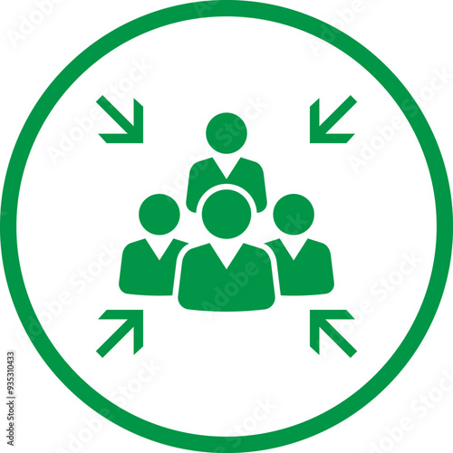 Emergency evacuation assembly point sign. Assembly point icon. Safety Signs. Evacuation Plan. Vector illustration