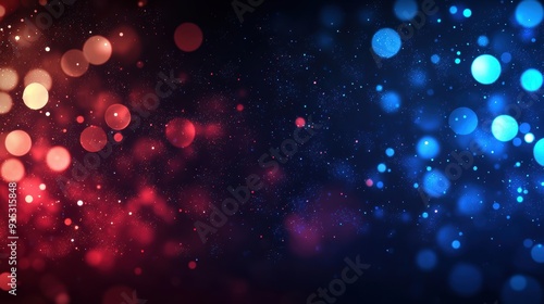 Mesmerizing Bokeh Lights in Red and Blue Hues Creating a Dreamlike Atmosphere