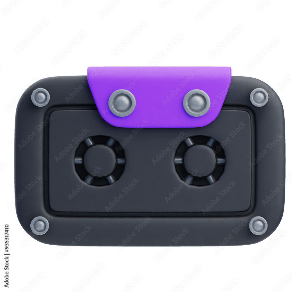 3D Retro Cassette Podcast Icon Design 3D Retro Cassette Podcast Icon Design