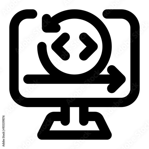 iteration, iterative, development, scrum, agile, programming outline icon