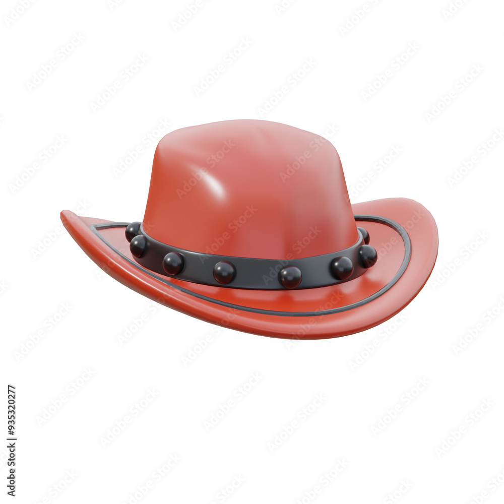 Fototapeta premium 3D American Western Cowboy Hat Model