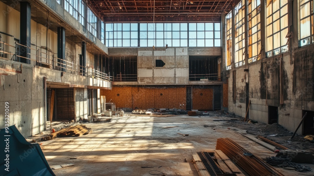 Abandoned Construction Site Interior Abandoned Construction Site Interior