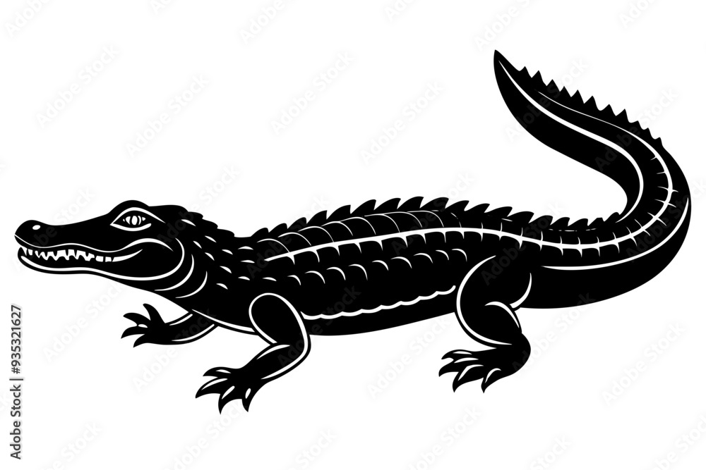 Alligator vector silhouette, crocodile icon, Crocodile and alligator silhouette
Alligator vector silhouette, crocodile icon, Crocodile and alligator silhouette