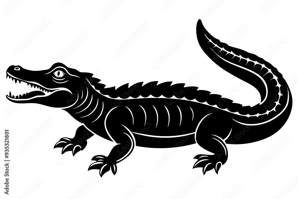 Alligator vector silhouette, crocodile icon, Crocodile and alligator silhouette
Alligator vector silhouette, crocodile icon, Crocodile and alligator silhouette