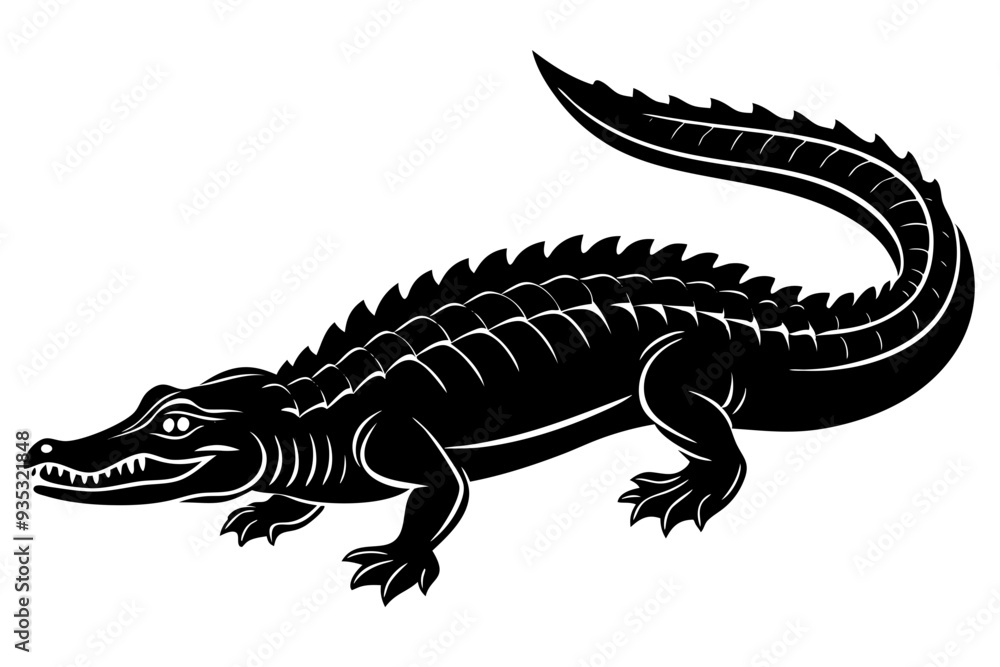 Alligator vector silhouette, crocodile icon, Crocodile and alligator silhouette
Alligator vector silhouette, crocodile icon, Crocodile and alligator silhouette
