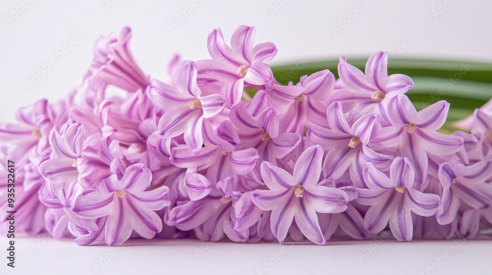 Obraz premium Vibrant close-up shot of hyacinth flower on white background - Floral photography concept