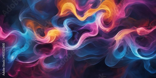 Wallpaper Mural Dynamic Abstract Digital Art Piece with Vibrant Colors and Shape Torontodigital.ca