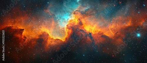 Wallpaper Mural Cosmic Nebula with Stars and Clouds Torontodigital.ca