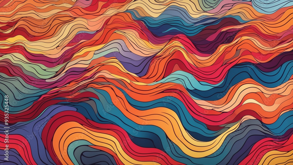 abstract colorful background with waves abstract colorful background with waves