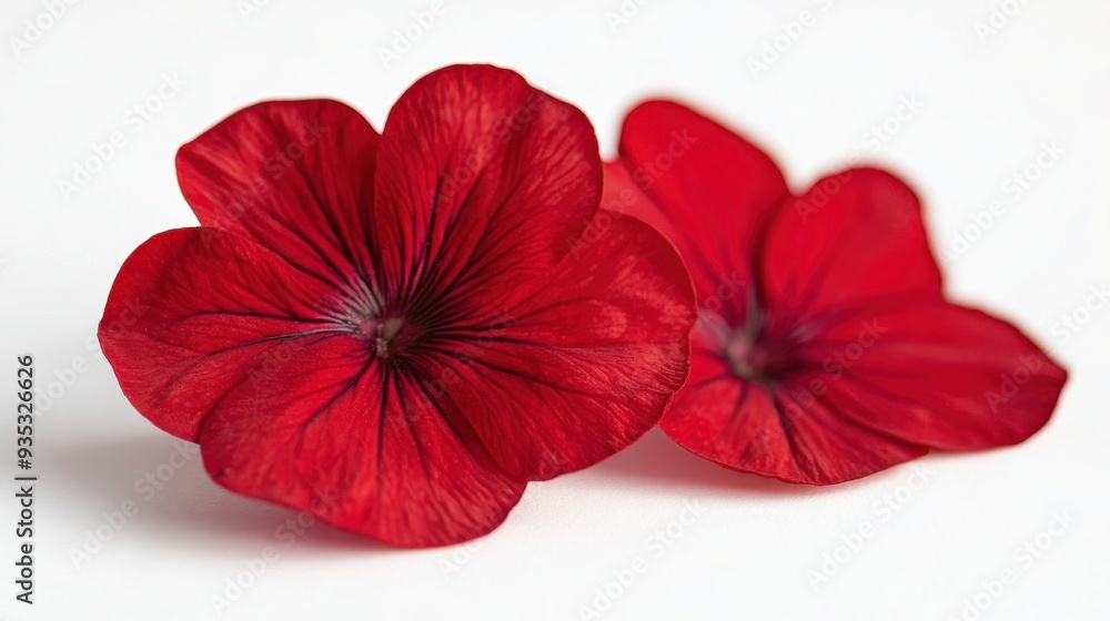 Obraz premium Vibrant Close-Up Shot of Begonia Flower on White Background - Captivating Floral Photography