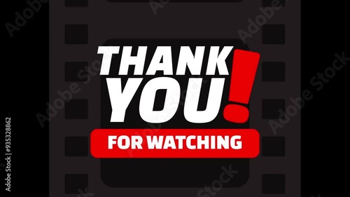 thank you for watching animation, suitble for video and screen