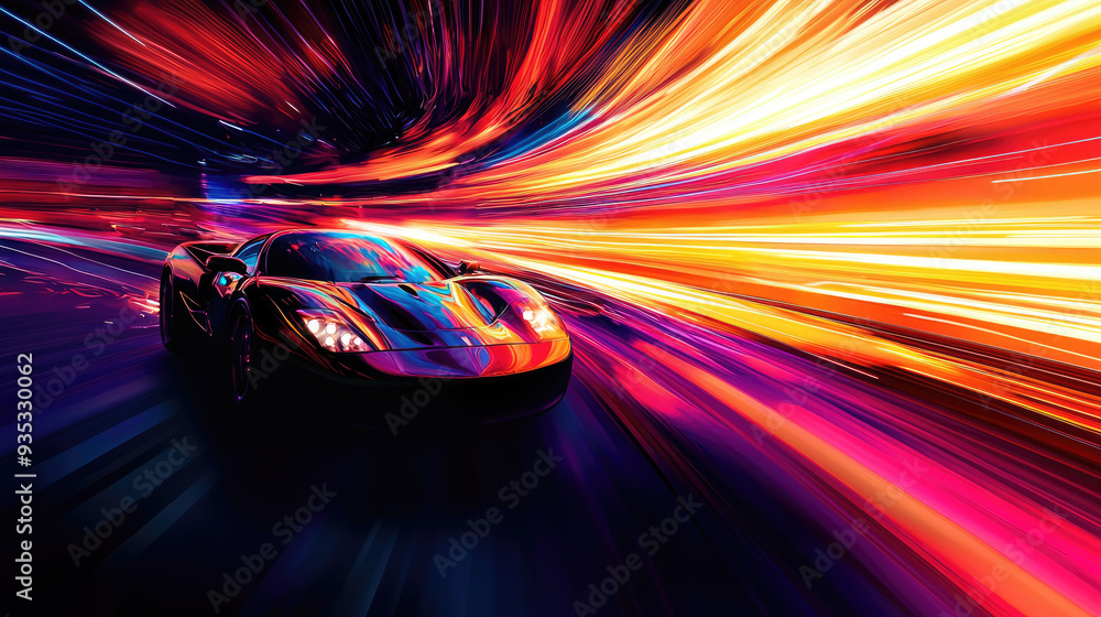 Car action background with speed lines and energy effects. orange and yellow red, dramatic shadows. Car action background with speed lines and energy effects. orange and yellow red, dramatic shadows.
