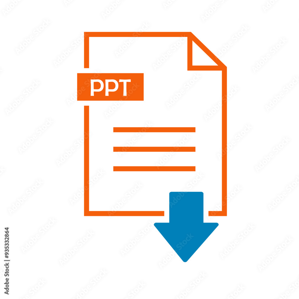 Ppt icon on white background. file Ppt download icon. Ppt icon on white background. file Ppt download icon.