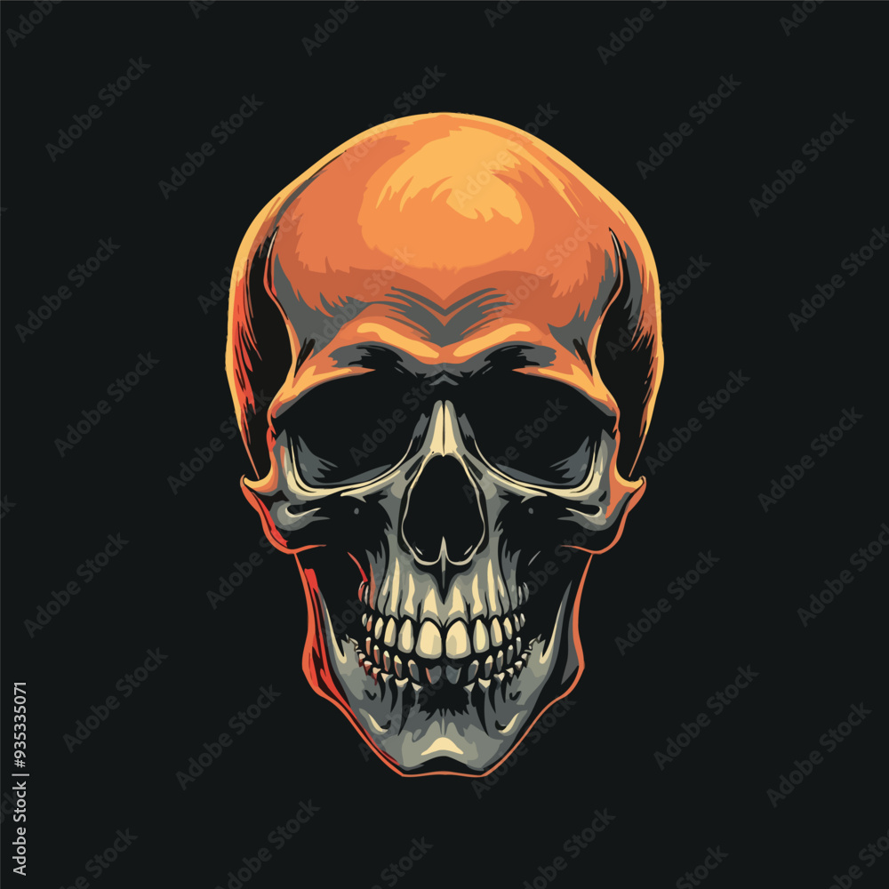 Fototapeta premium skull vector design, you can use on t shirt or any other