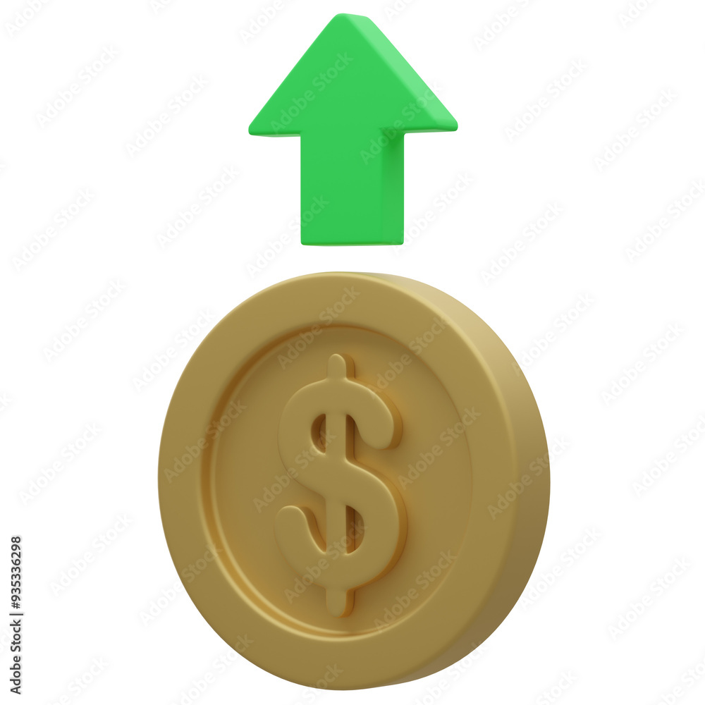 Profit Growth 3D Real Estate Illustration Profit Growth 3D Real Estate Illustration