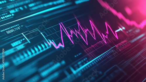 Wallpaper Mural Abstract digital background with vibrant wave patterns, perfect for tech, data, and futuristic themes. Torontodigital.ca