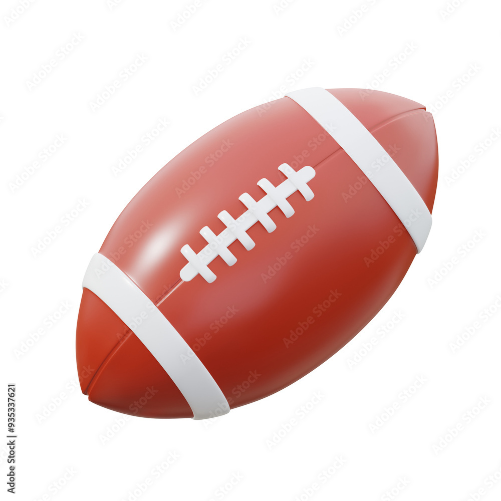 3D American Football Ball Icon Image 3D American Football Ball Icon Image