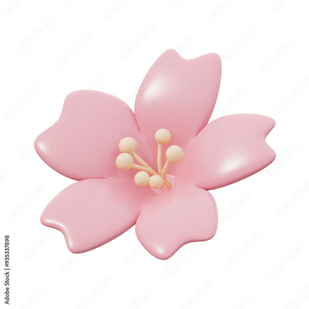 3D Japanese Sakura Flower Illustration Design 3D Japanese Sakura Flower Illustration Design