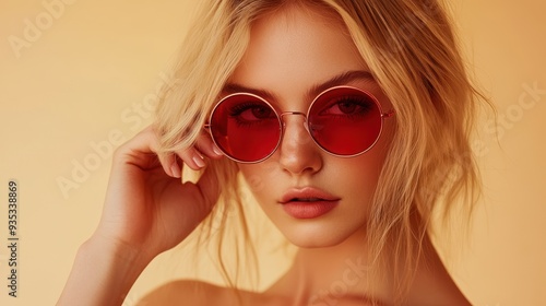 The Woman in Red Sunglasses