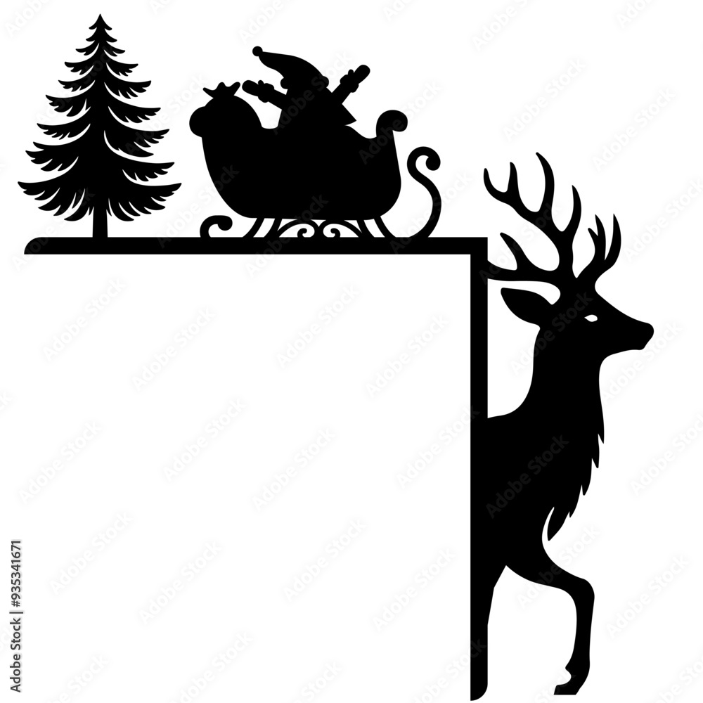 Christmas Door Corner,Christmas decor laser file Christmas Door Corner,Christmas decor laser file