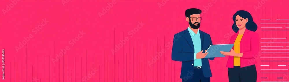 Business insights generated through data algorithms, flat design illustration Business insights generated through data algorithms, flat design illustration