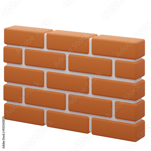 Brick Wall 3D Real Estate Illustration