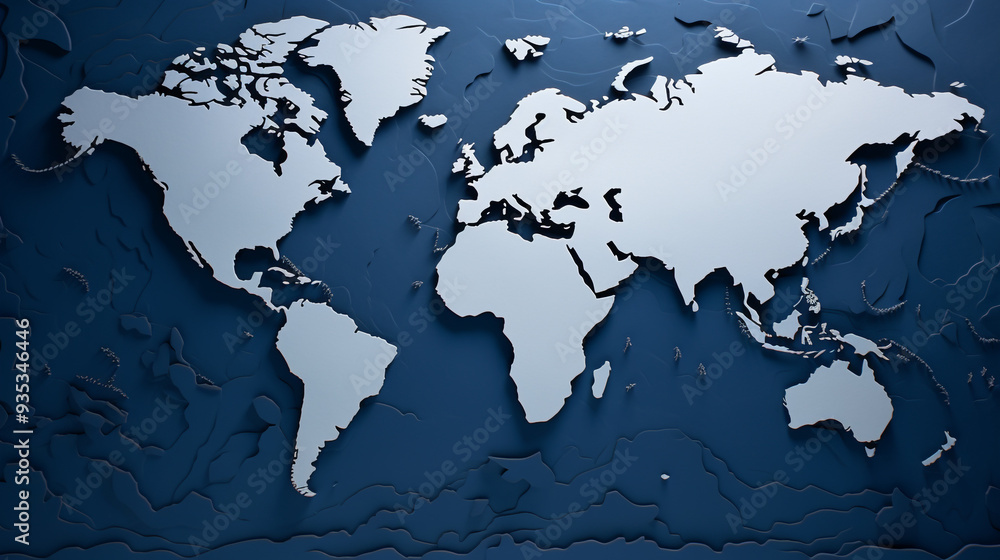 paper crafting style world map paper crafting style world map