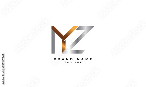 MYZ, MZY, YMZ, YZM, ZYM, ZMY, Abstract initial monogram letter alphabet logo design photo