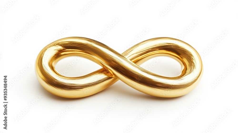 Gold Infinity Knot, Isolated On White Background, Perfect For Eternal-Themed Designs And Symbolic Graphics . Generative ai Gold Infinity Knot, Isolated On White Background, Perfect For Eternal-Themed Designs And Symbolic Graphics . Generative ai
